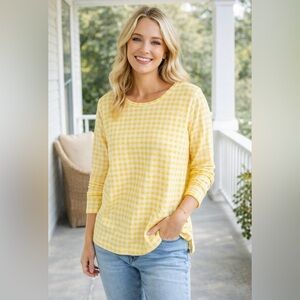 Yellow casual woman’s Croft & barrow Long Sleeve Top